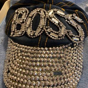 Source Unknown Black and Silver 'BOSS' Cap